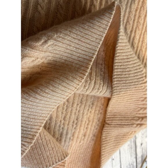 Vintage 1980s Sweater Vest Peach Knit Turtleneck Top Angora Lambswool Small - Picture 8 of 8